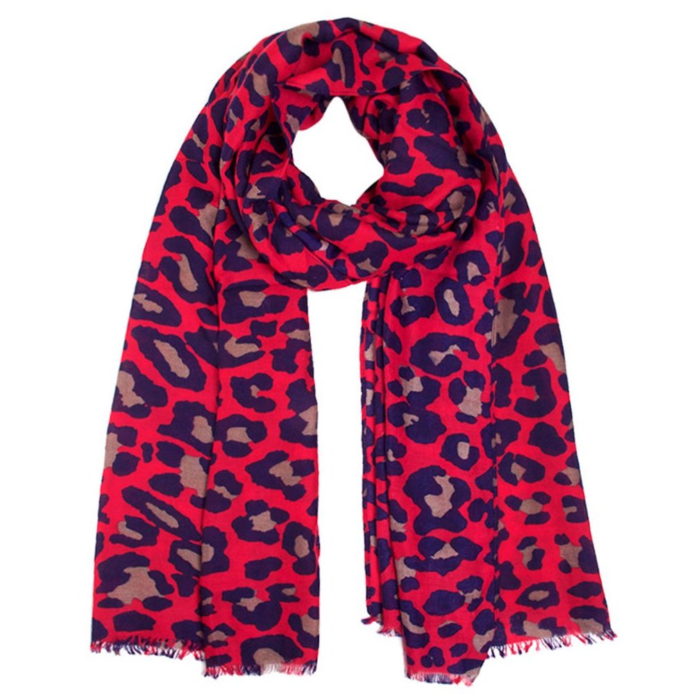 Scarvesme Leopard Pattern Print Oblong Loop Scarf